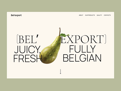 Fruit grower website design concept belgian belgium desktop fresh fruit fruits green light lightmode pear pears swiss swissdesign typography ui uidesign web