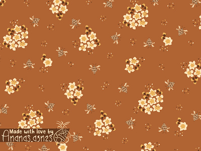 Sweet savor🐝 2d illustration adobe illustrator autmn autmn pattern bee pattern bees flower pattern flowers garden illustration illustrator paper pattern retro savanna seamless pattern spring surface pattern design textile pattern vector yellow