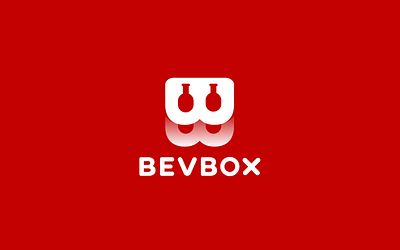 BevBox Logo Design alcohol beverage bottle branding delivery design drink graphic design logo logodesign logoinspiration modern red shop smart vector