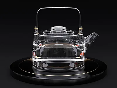 Funny Teapots | Teapot_018 360 3d after effects animation art cinema 4d cinema4d design fish funny glass loop motion design nft redshift tea teapot water