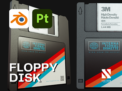 Floppy Disk 3d disk electronics floppy old pc retro
