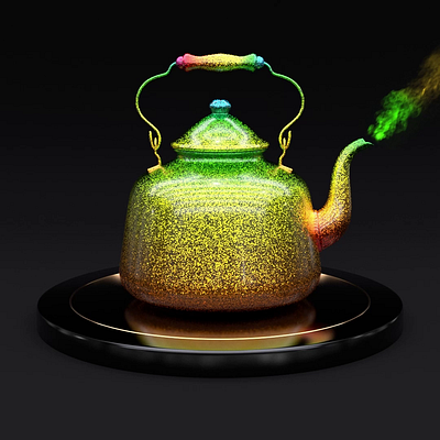 Funny Teapots | Teapot_020 360 3d after effects animation art cinema 4d cinema4d color colorful design funny glitter loop motion design rainbow tea teapot