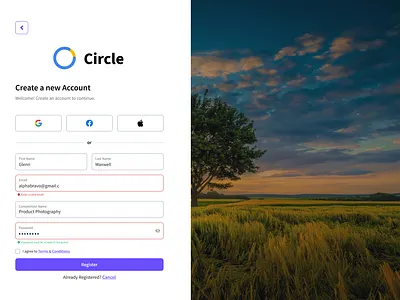 Signup Screens for Web signup screen ui ui design uiux ux design web design