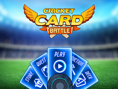 Cricket Card Battle card game card game concept card game ui game kit game ui game ui design gui mobile game ui mobile game ui design ui