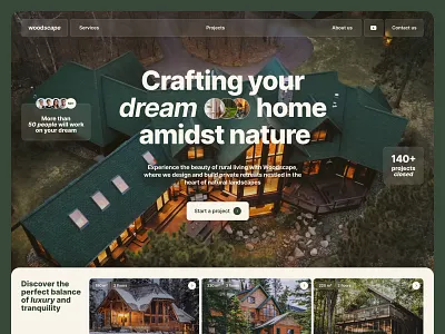 Architectural agency architecturalagency concept develope green homepage landingpage modernhomes nocode photos ui ux webdesign website