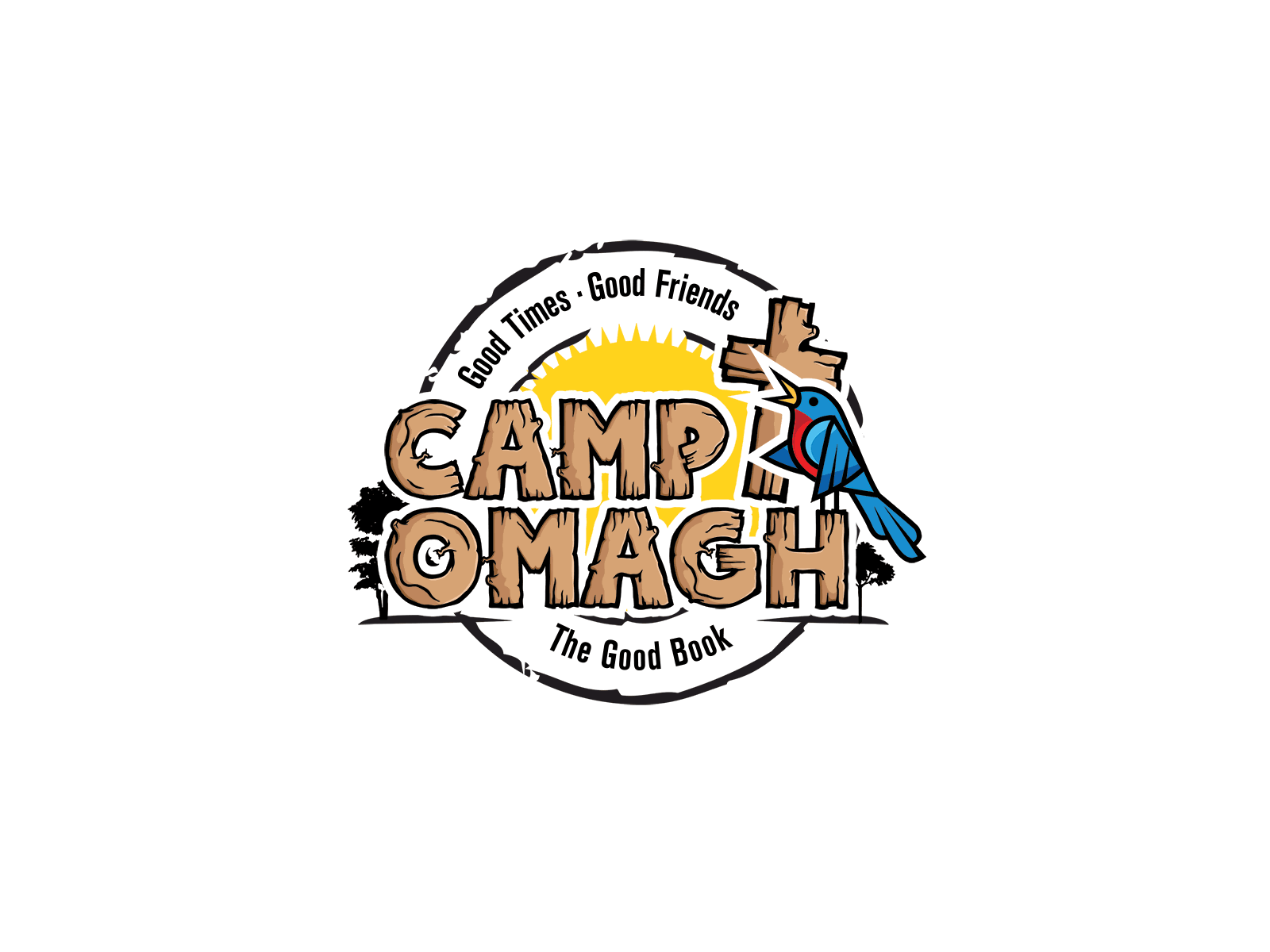 Camp Omagh Logo branding clothing design design graphic design illustration logo thepoddotme typography vector