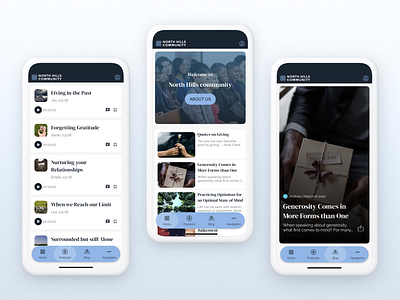 North Hills - Faith-based Mobile App for iOS and Android android app builder app store church content app design system faith google play ios mobile app mobile applications mobile apps no code religion ui ux