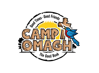 Camp Omagh Logo branding clothing design design graphic design illustration logo thepoddotme typography
