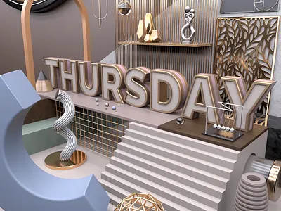 Thursday | Fantasy Time 3d abstract after effects animation art cinema4d day design fantasy illustration loop morning motion design nft thursday week