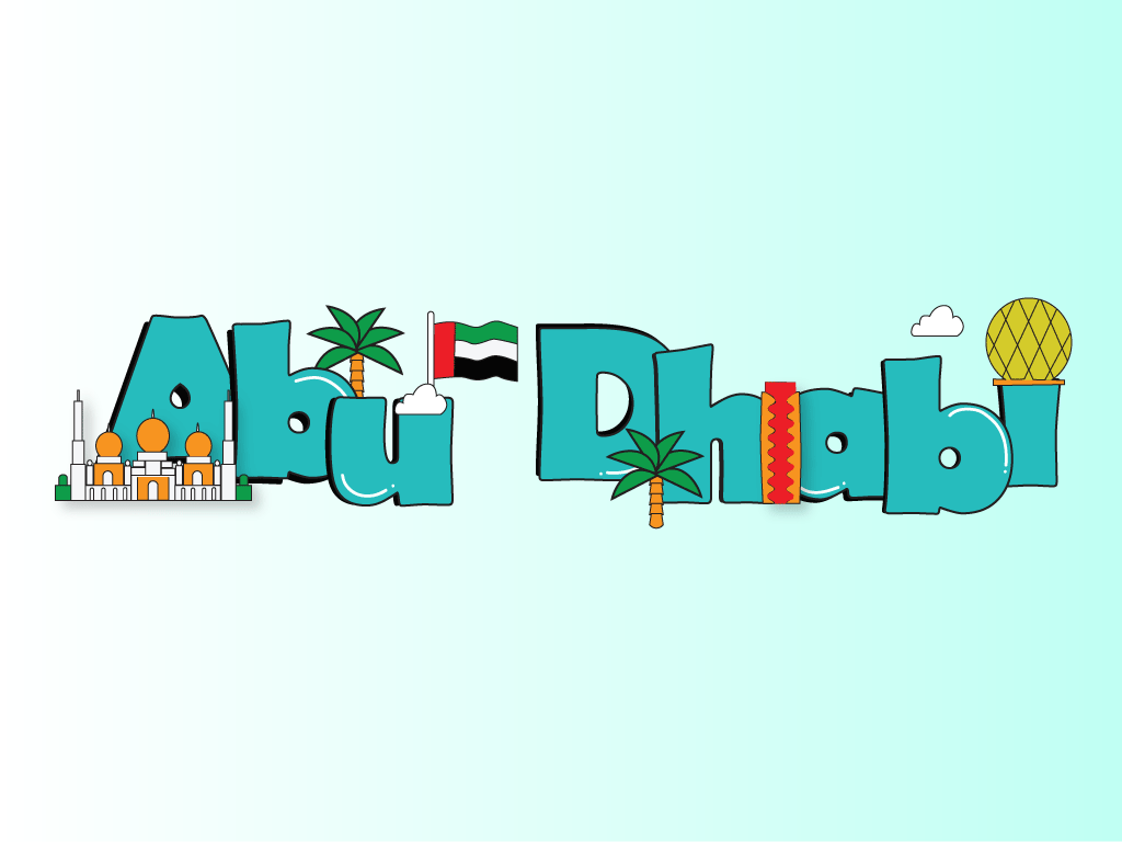 Explore Abu Dhabi art branding design dubai graphic design grp illustration typography ui vector word word art
