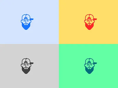 Mono Avatars beard face hat icons illustration profile