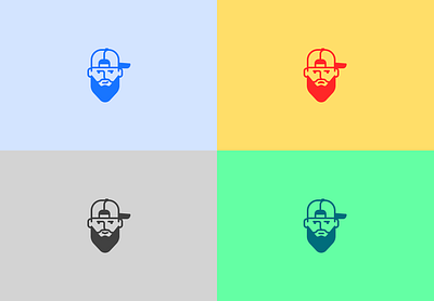 Mono Avatars beard face hat icons illustration profile