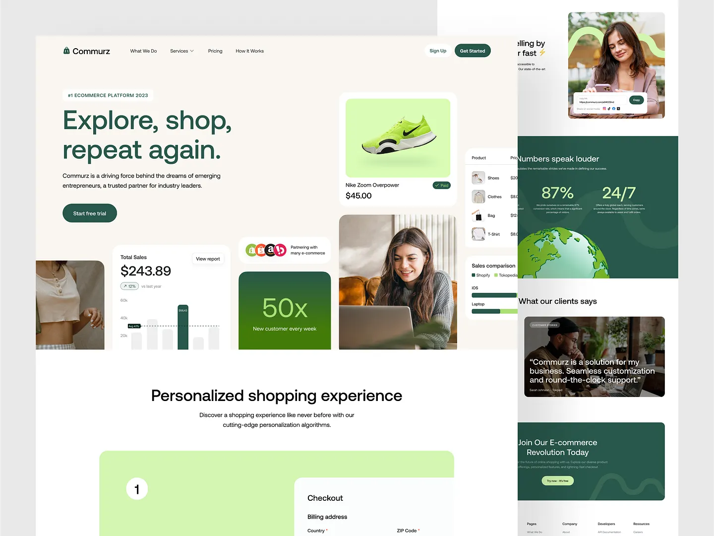 Innovative E-commerce Website Design for 2023