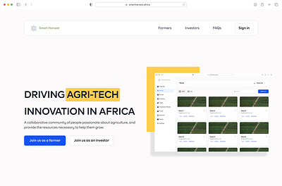 Smart Harvest design flat ui ux