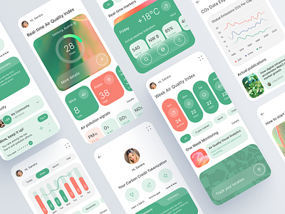 Eco Sence — eco-focused mobile app carbon carbon credits carbon emission carbon footprint co2 ecoapp ecology enviroment green green energy greendesign mobile app mobile app design product design sustainability ui userexperience ux web3 web3 tech