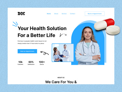 Health Care / Hospital Landing page doctor doctor website healthcare healthcare landing page healthcare website hospital hospital landing page hospital website landing page medical medical landing page medical website medicine medicine landing page medicine website ui uiux ux website