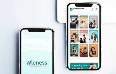 Wleness - A Mental Health App graphic design illustration ui ux