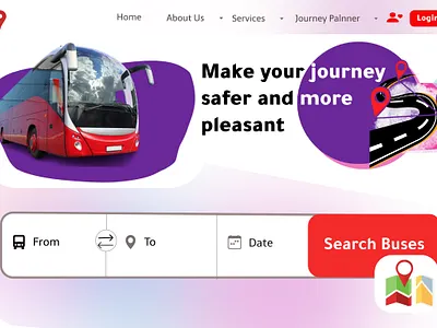 Landing page of public transportation challenge003 dailyui landing page
