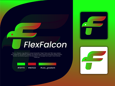FlexFalcon Logo | Logo Brand | Logo Brand Identity alphabet illustration