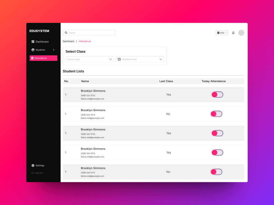 School Management System by Reaz Hossain on Dribbble