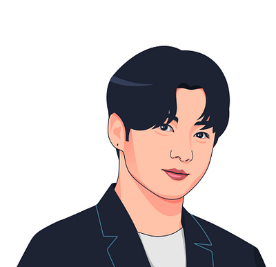 Jungkook BTS bts cartoon graphic design vector