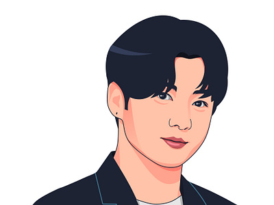 Jungkook BTS bts cartoon graphic design vector