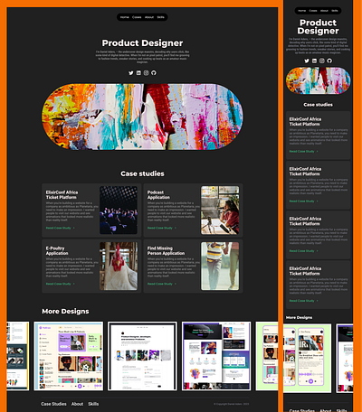 Portfolio Website design landing page portfolio product design ui ux web design website