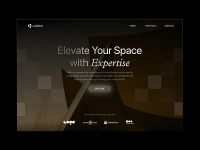 LuxeNest Hero Section 🪄 branding figma hero section landing page ui web design