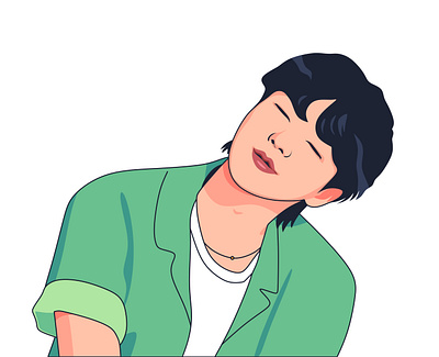 Suga BTS bts cartoon vector