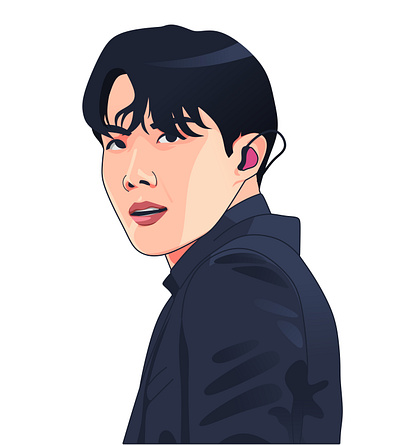 J-Hope BTS bts cartoon vector