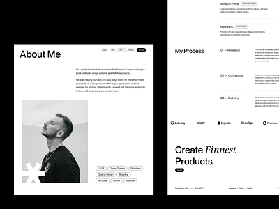 About Us - Quantum Folio (Framer) about about us about us page clean dark design framer framer template freelance illustration landing page minimal portfolio portfolio website profil profil page resume showcase ui ux