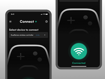 Remote Gamepad App app dark minimalist mobile ui
