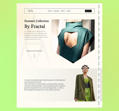 A Clothing Brand's Website design ui website