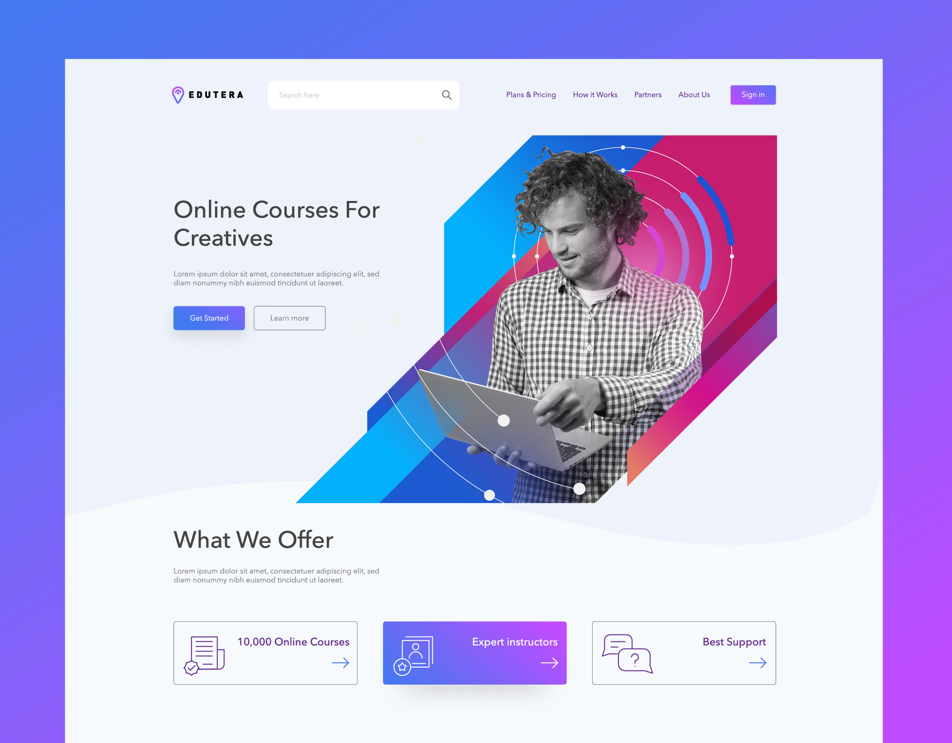 Landing page visual app branding figma icon landing page mobile photoshop responsive screen ui web asset web design website