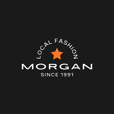 Logo for Fashion black blod logo minimal orange white