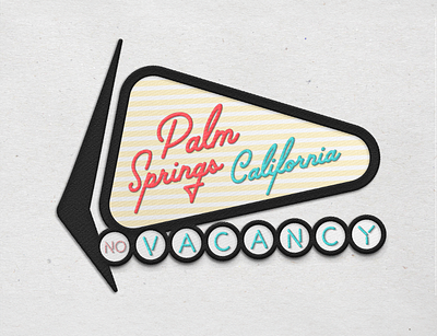 Palm Springs Stitched Patch design graphic design illustration illustrator logo mockup palm springs patch stitching
