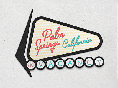 Palm Springs Stitched Patch design graphic design illustration illustrator logo mockup palm springs patch stitching