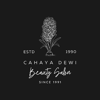 Beauty Salon Logo beauty salon black flower logo plant simple