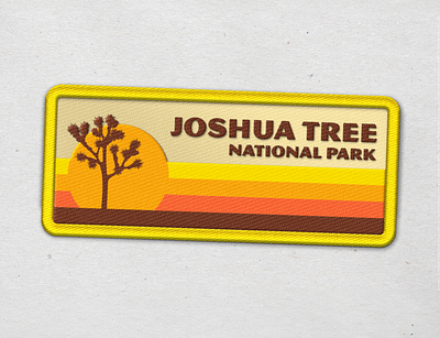Joshua Tree Stitched Patch design graphic design illustration joshua tree logo national park patch stitching