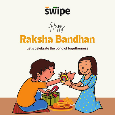 Raksha Bandhan billing branding brother design festival graphic design gst illustration invoicing rakhi rakshabandhan sister swipe