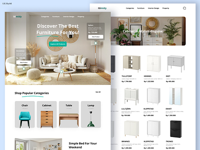 Furniture Website "ITIMIDY" dailyui design designer figma furniture website ui ui design ui design challenge ui designer ui exploration ui explore ui ux ui ux design ui ux designer ux ux design web design web designer website website design