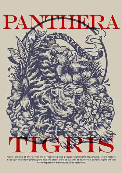 The Panthera Extistence artwork digitaldrawing engraving illustration posterart vintageillustration