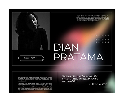 Black Gradient 15 Pages UGC Portfolio Website Template branding canva design minimalist modern portfolio template