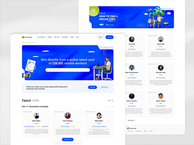 Remote.job Talents animation design freelance hiring hr interface jire job job search motion recruiting remote work staffing talent recruitment ui ux work