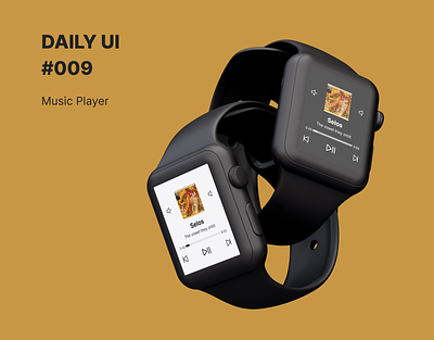 Daily UI #009 (Music Player) music player smart watch ui ui ux watch watch ui