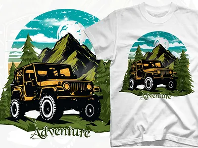 Hand drawn outdoor t shirt design illustration outdoor tshirt