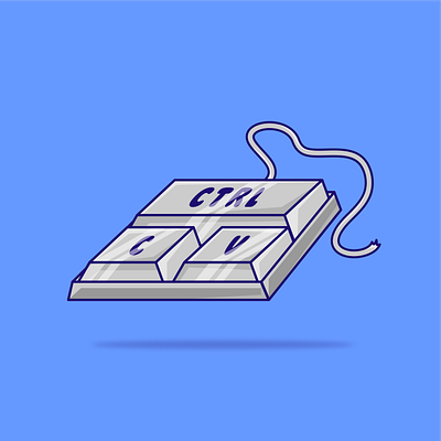 CTRL + C + V Copy Paste Button animation button copy paste ctrlcv cute graphic design illustration keyboard shortcut sticker vector