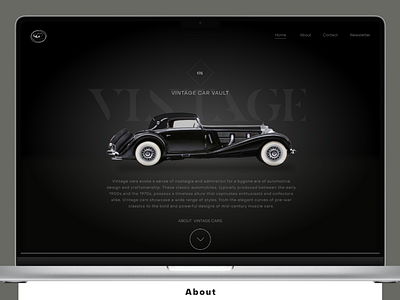 Vintage Car Website: A showcase of Luxurious Vintage Cars. design ui web design