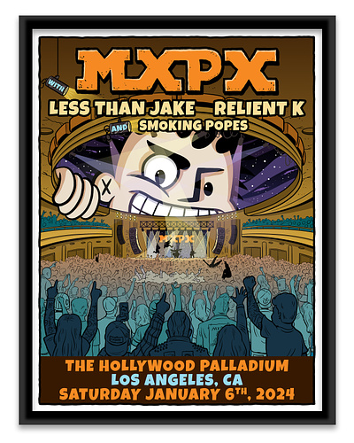 MxPx - Various Show Posters concert crowd gig gig poster gum wall holiday la less than jake live music livestream mxpx palladium poster punk punk rock seattle show show poster ska
