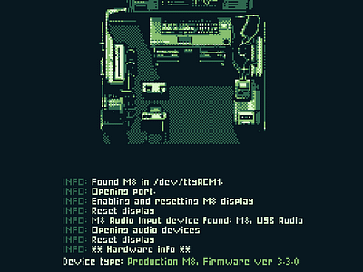 M8C: Dirtywave M8 Remote Display animation aseprite illustration loop pixelart